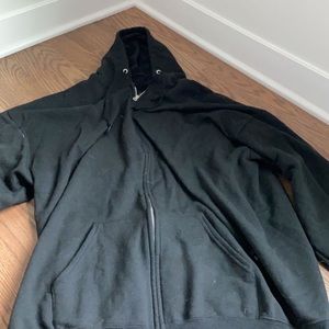 black oversized hoodie